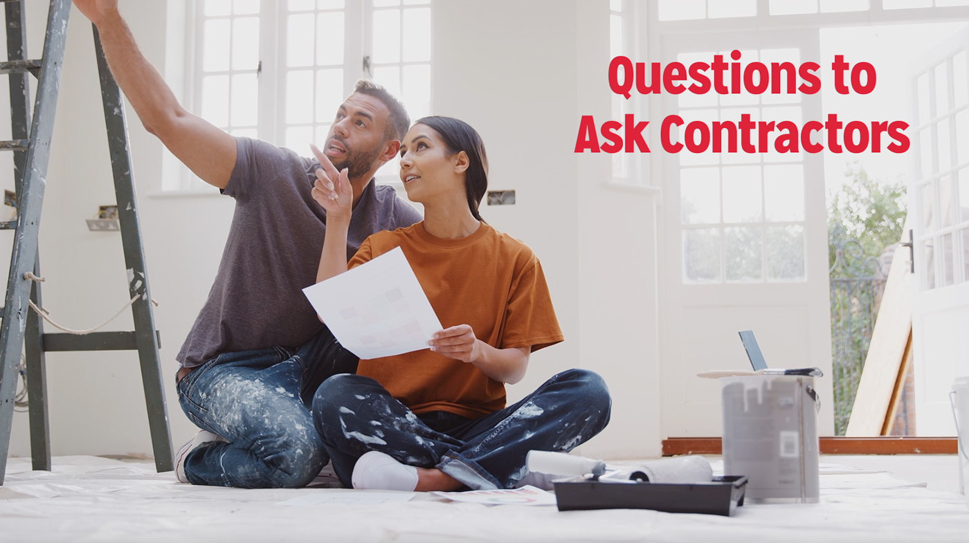 Video title reads: Questions to Ask Contractors
